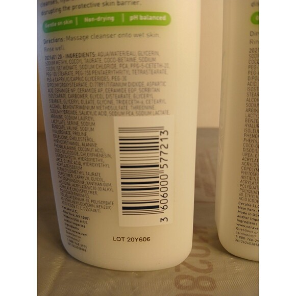 (2)CeraVe Hydrating Facial Cleanser Hyaluronic Acid for Normal to Dry Skin 3oz - Picture 10 of 10
